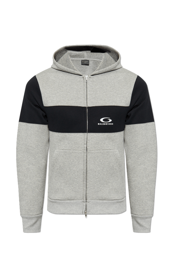 Balenciaga o1tr1nto0426 Loop Sports Icon Sweatsuit Hoodie in Grey/Black Size US L / EU 52-54 / 3 - 1 Thumbnail