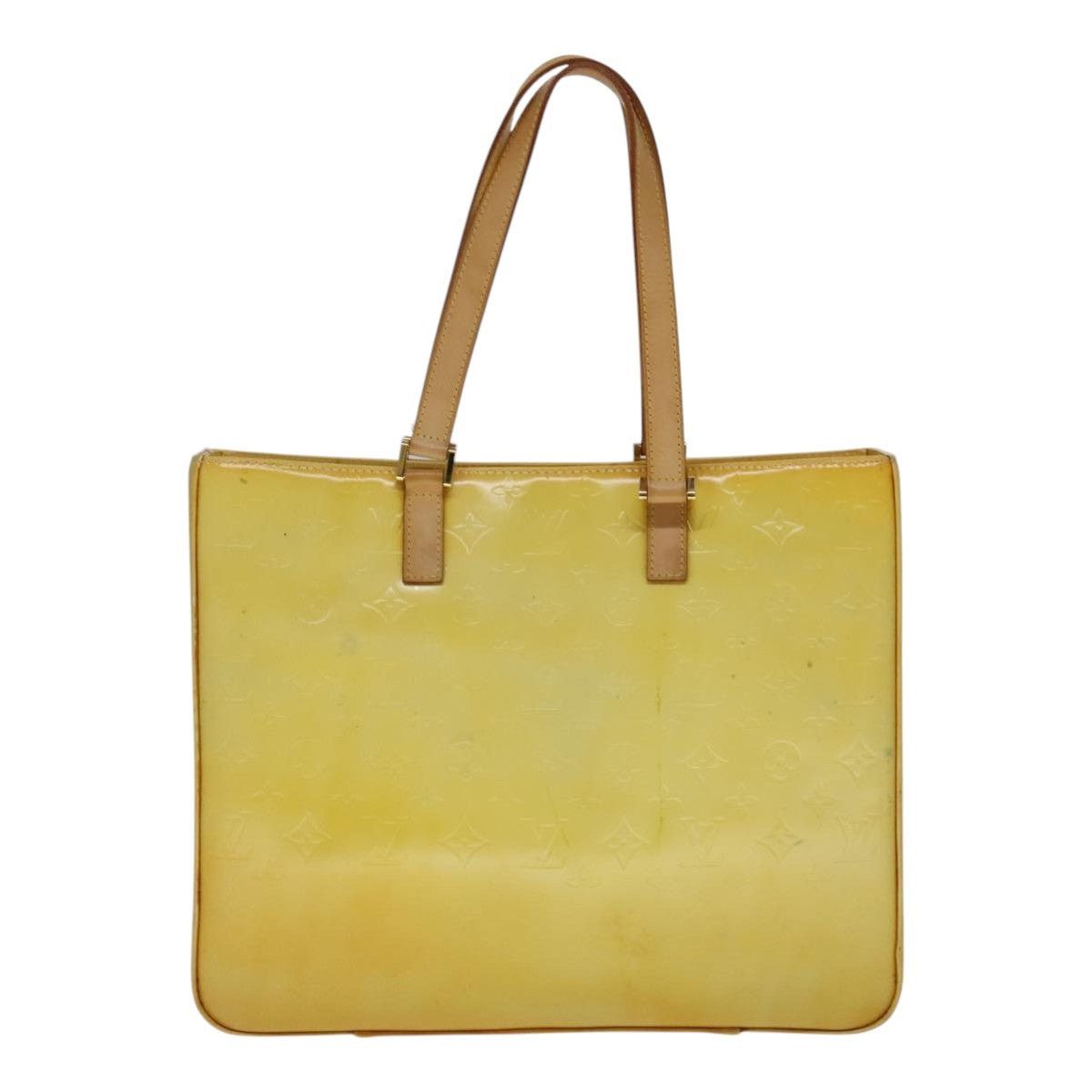 Louis Vuitton LOUIS VUITTON Monogram Vernis Columbus Tote Bag Gris M91028 Size ONE SIZE - 3 Thumbnail