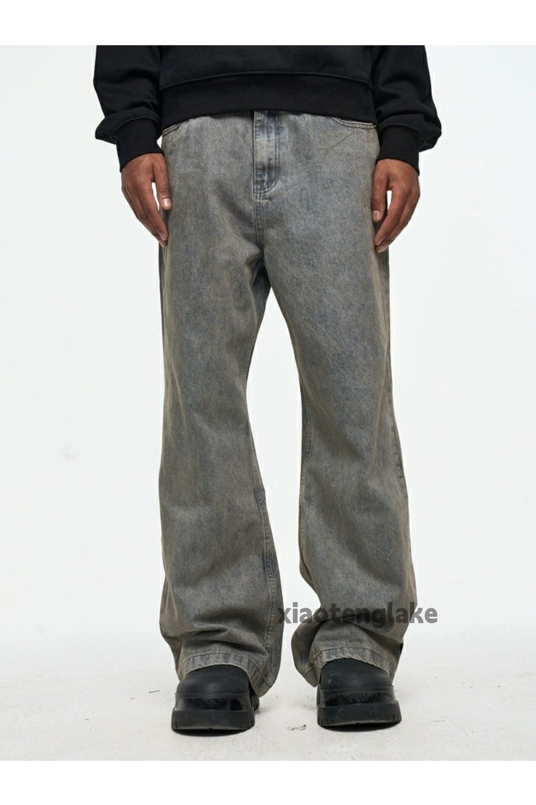 Jean × Vintage washed faded skate hiphop stain loose baggy jeans Size US 30 / EU 46 - 3 Thumbnail