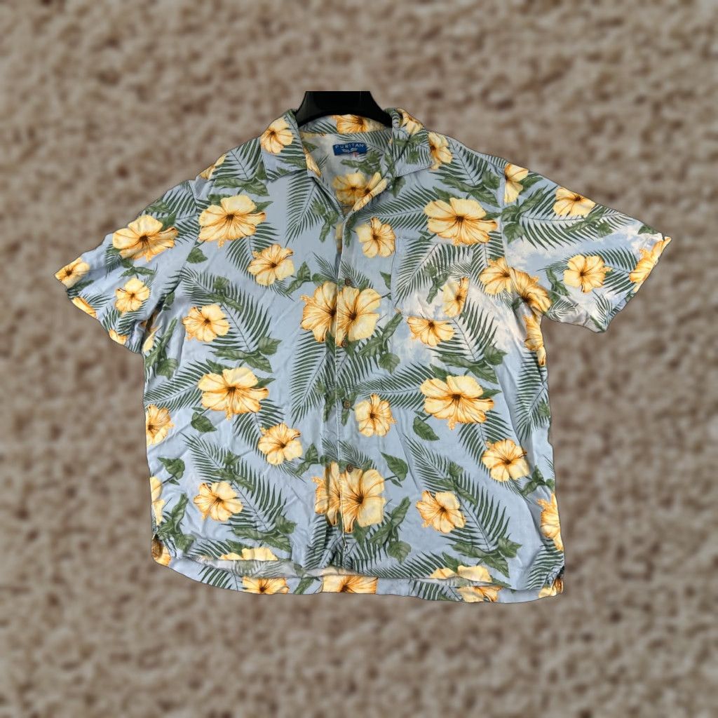 Vintage VINTAGE Puritan Shirt Adult Extra Large Blue Floral Hawaiian Button-Up READ Size US XL / EU 56 / 4 - 1 Thumbnail