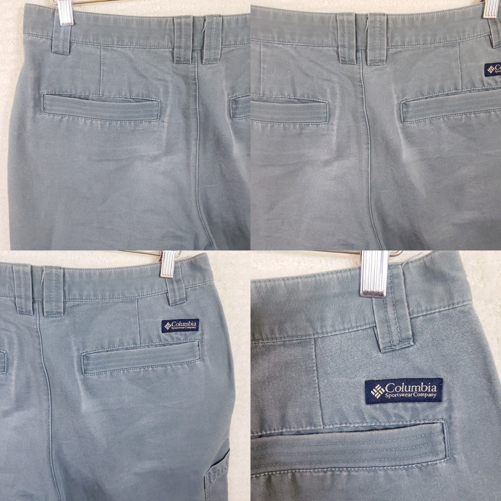 Vintage Columbia Cargo Shorts Mens 34x11 Sage Green Canvas Utility Hiking Size US 34 / EU 50 - 8 Thumbnail
