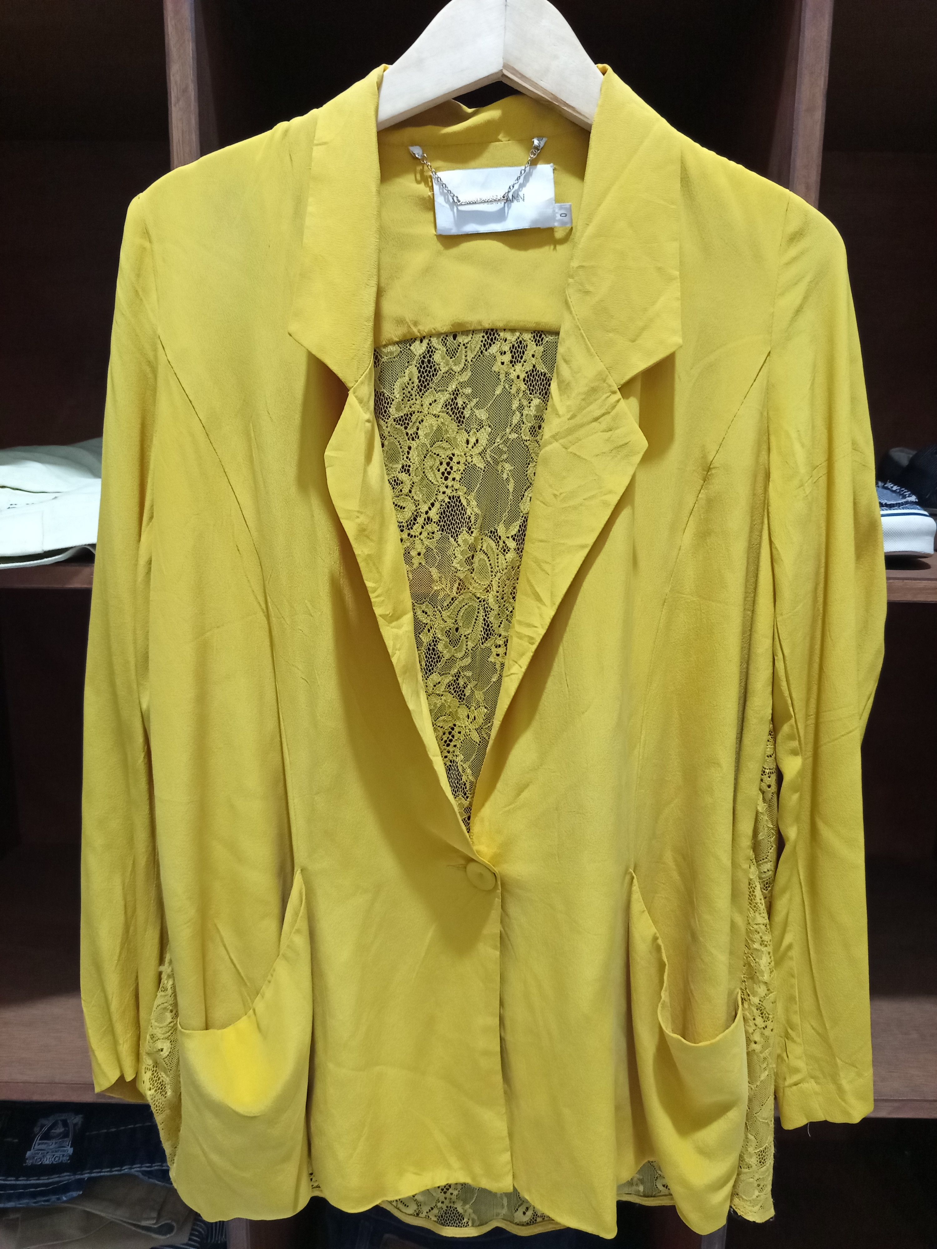 Zimmermann Zimmermann Yellow Silk Lace Panel Blouse Size XS / US 0-2 / IT 36-38 - 1 Thumbnail