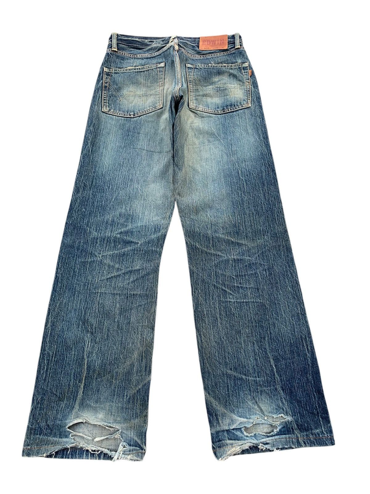 Edwin VINTAGE EDWIN 505z SELVEDGE FADED&RUSTY DISTRESSED DENIM Size US 30 / EU 46 - 5 Thumbnail