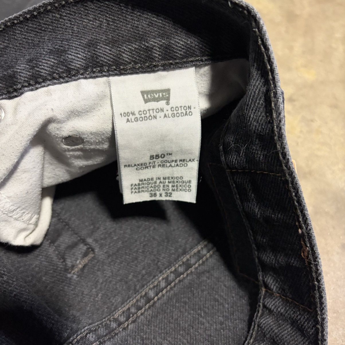 Levi's Vintage Levis 550 Black Denim Jeans Faded Baggy Grunge Punk Size US 36 / EU 52 - 12 Thumbnail