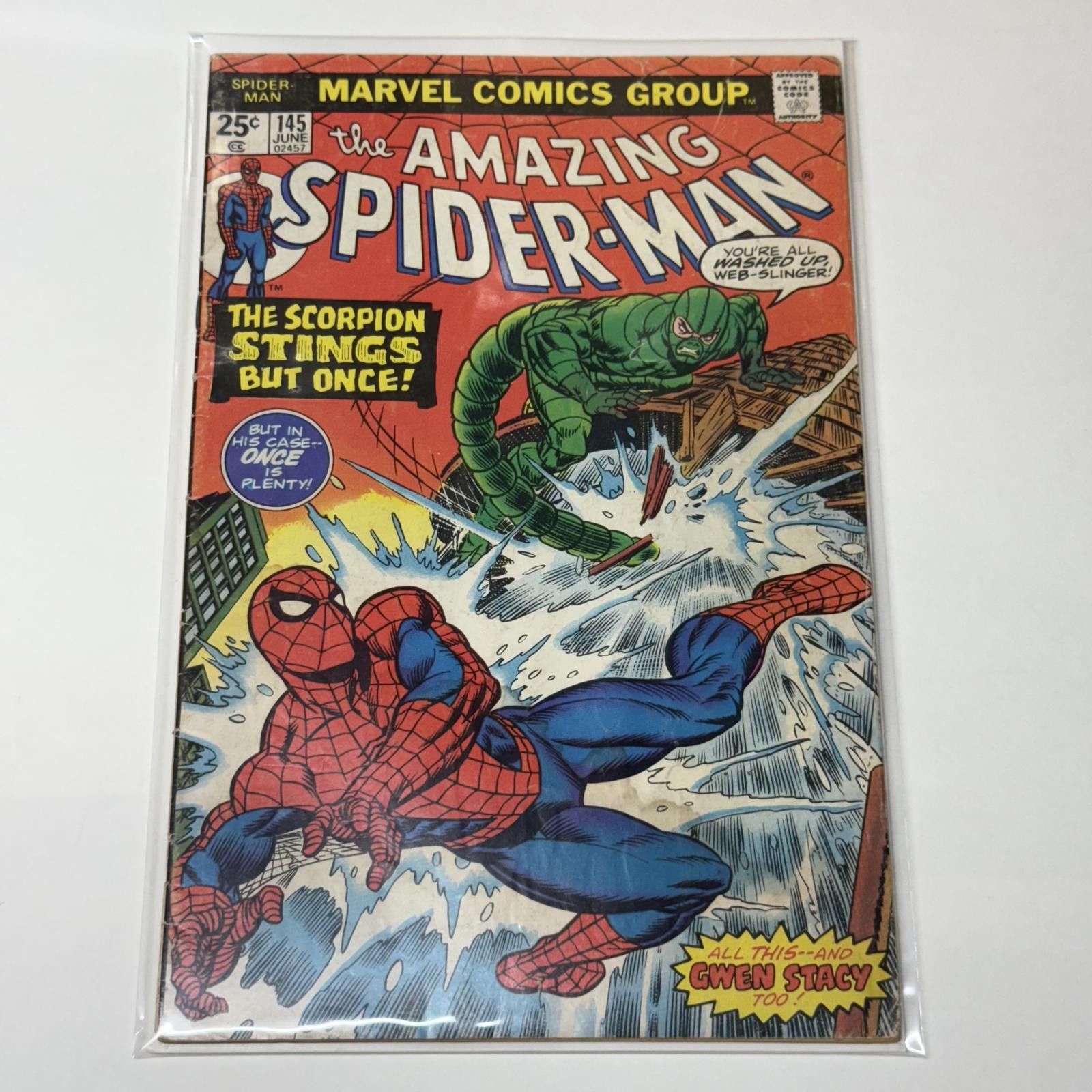 Marvel Comics VTG The Amazing Spider-Man #145 JUN 1975 Scorpion VG VF Size ONE SIZE - 9 Thumbnail