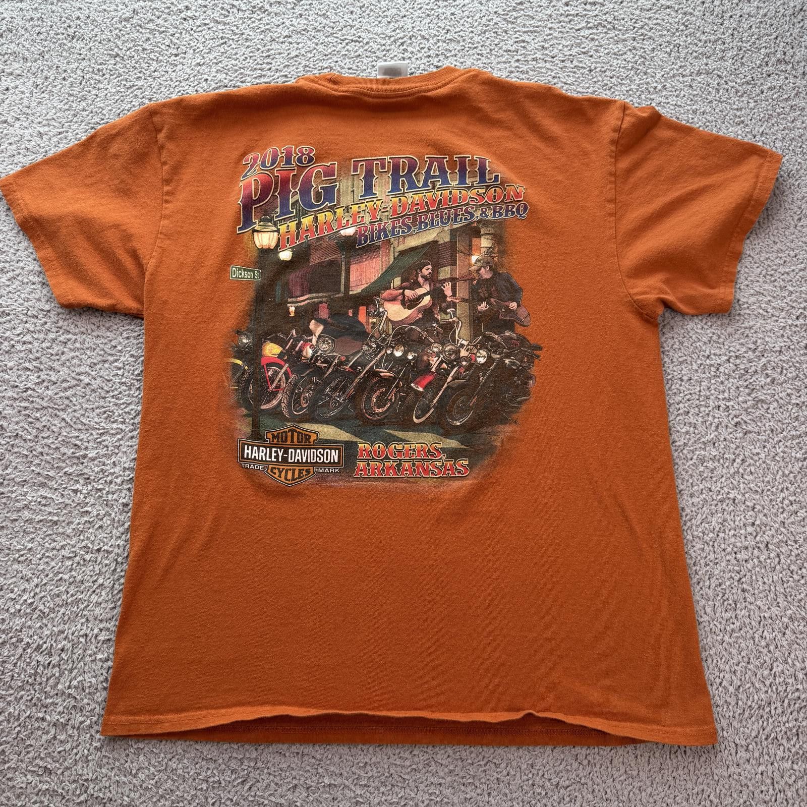 Harley Davidson Harley Davidson 2018 BBQ Rogers Arkansas T Shirt Mens L Size US L / EU 52-54 / 3 - 1 Thumbnail