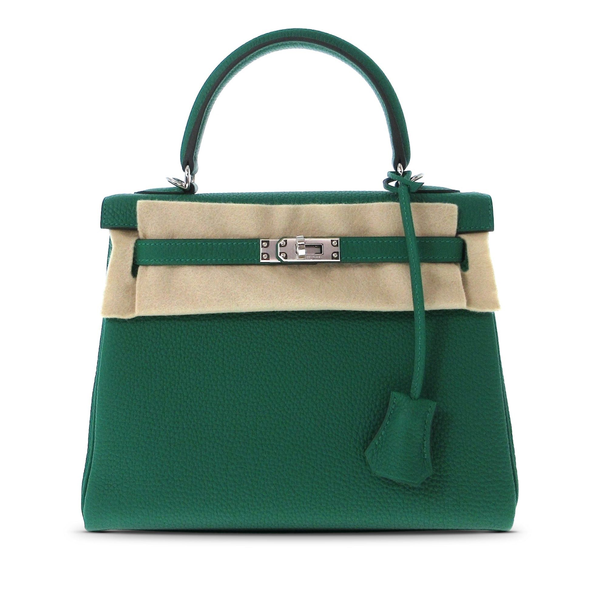 image of Hermes Hermes Handbags Kelly 25 in Green, Women's