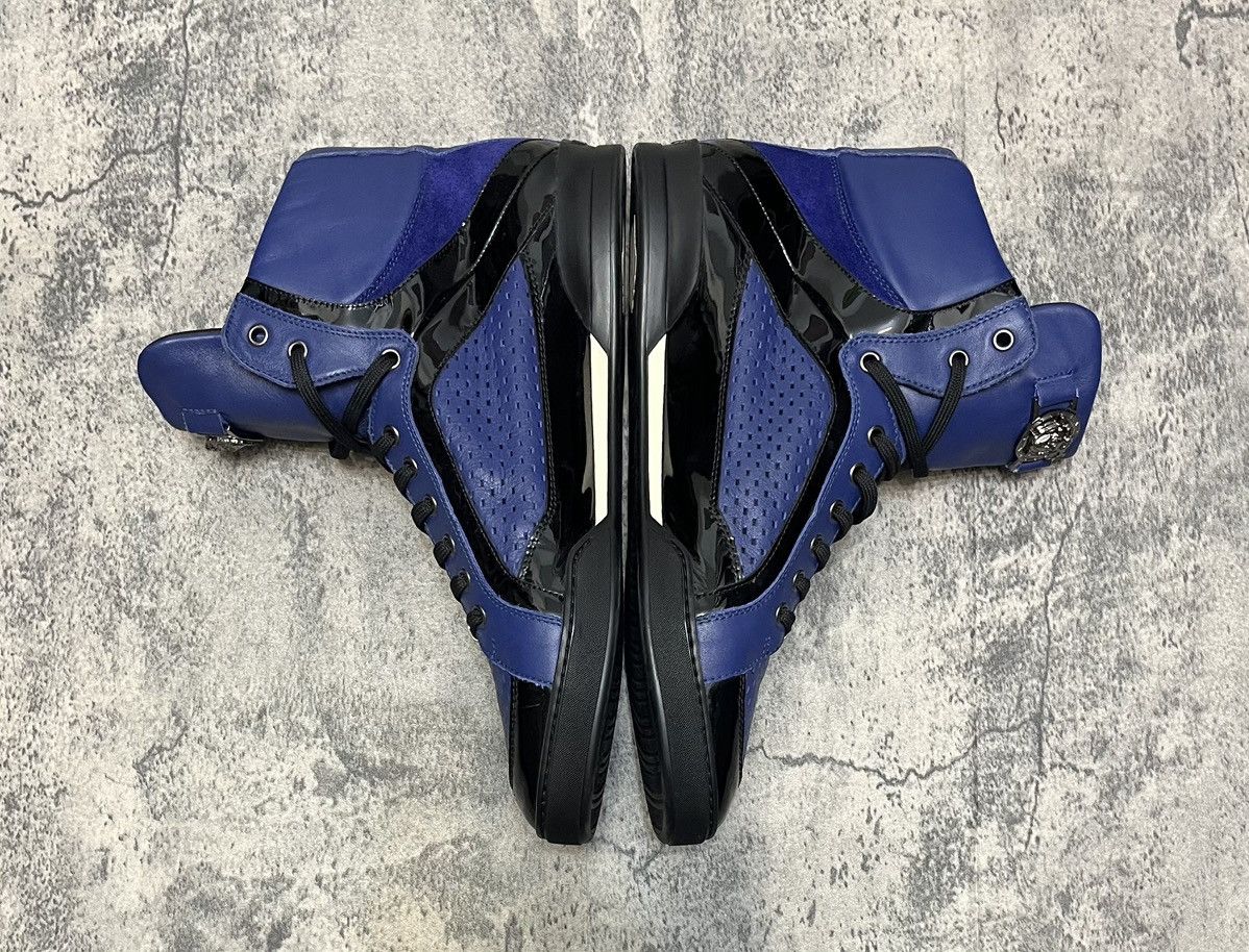 Versace Versace High Top Sneakers Blue Size US 11 / EU 44 - 4 Thumbnail