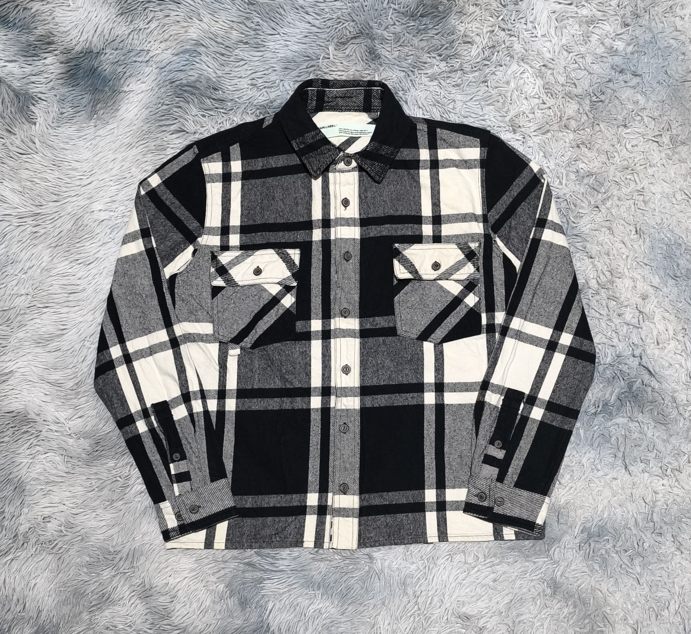 Off-White Off-White c/o Virgil Abloh Stencil Flannel Shirt Size US S / EU 44-46 / 1 - 3 Thumbnail