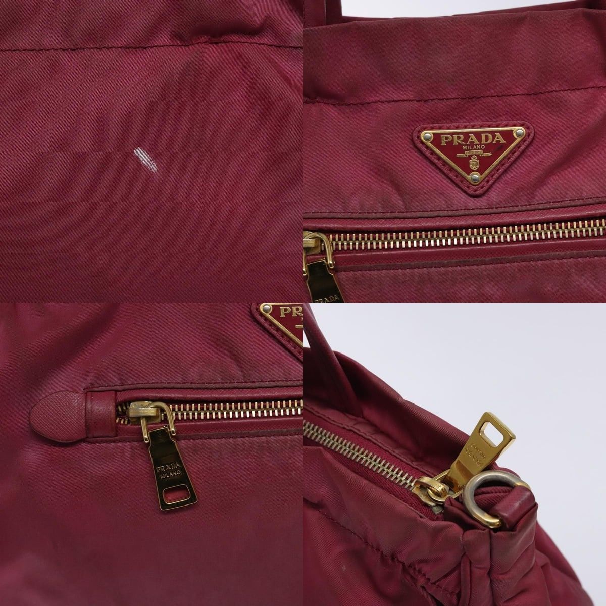 Prada PRADA Hand Bag Nylon Pink Gold Size ONE SIZE - 11 Thumbnail