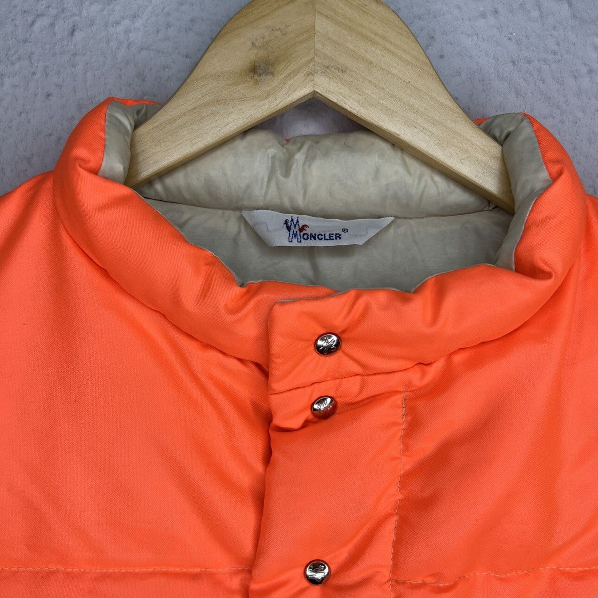 Moncler Moncler Puffer Down Jacket Vest Orange Logo Vintage 80s 90s Size US XL / EU 56 / 4 - 5 Thumbnail