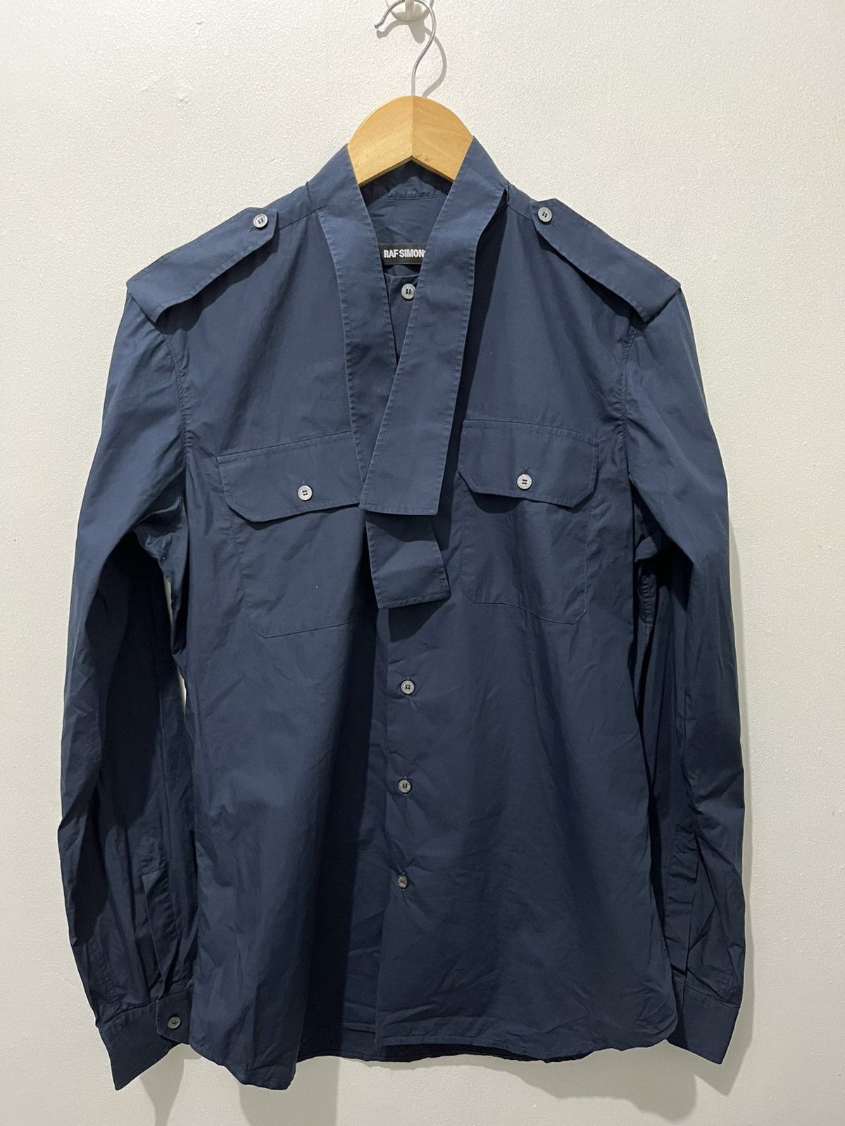 Raf Simons Dark Navy Military Shirt Size US S / EU 44-46 / 1 - 1 Thumbnail