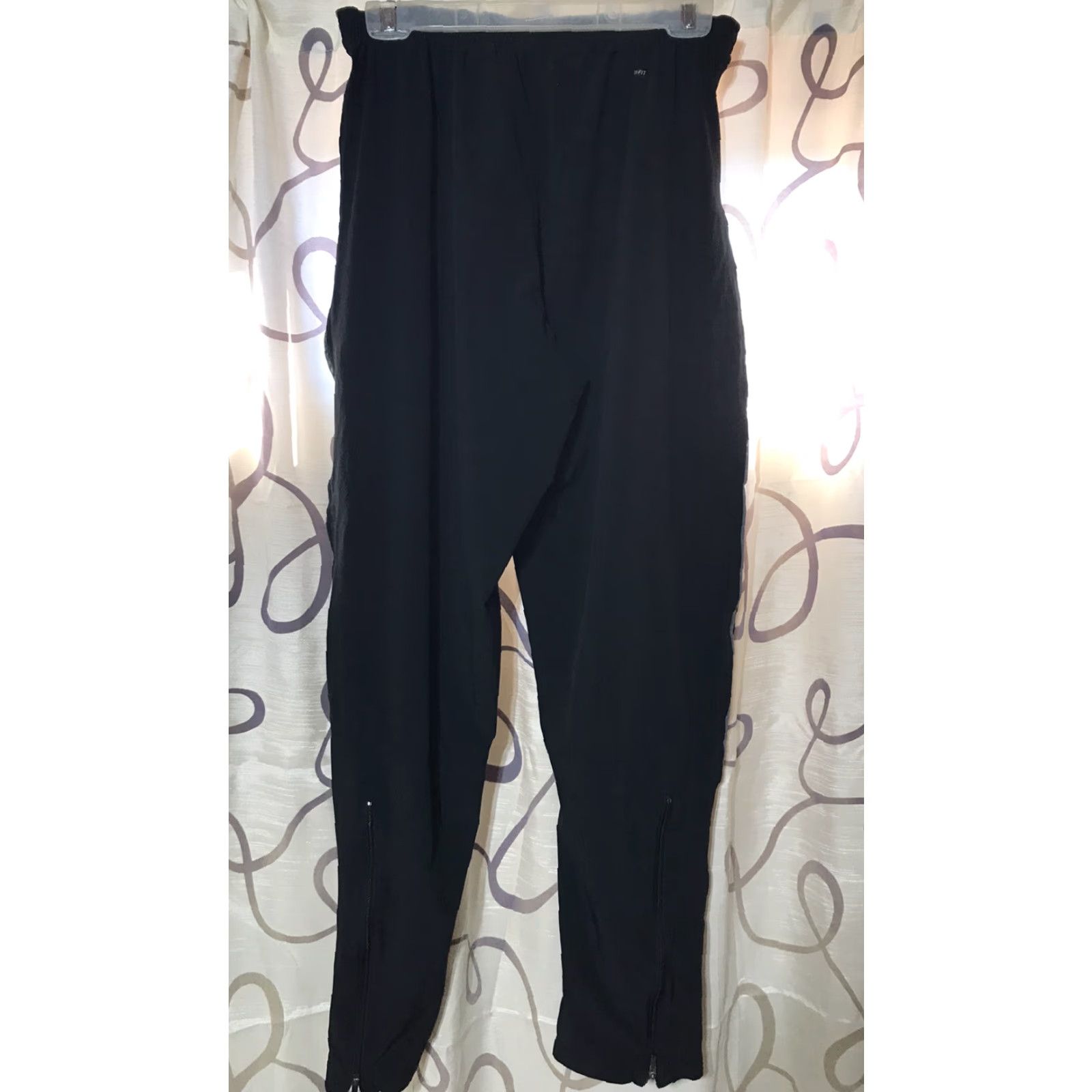 Nike Nike Dri-FIT Active Pants Women Size M Black Gray Side Trim Athleisure Straight Leg Workout Size 32" / US 10 / IT 46 - 3 Thumbnail