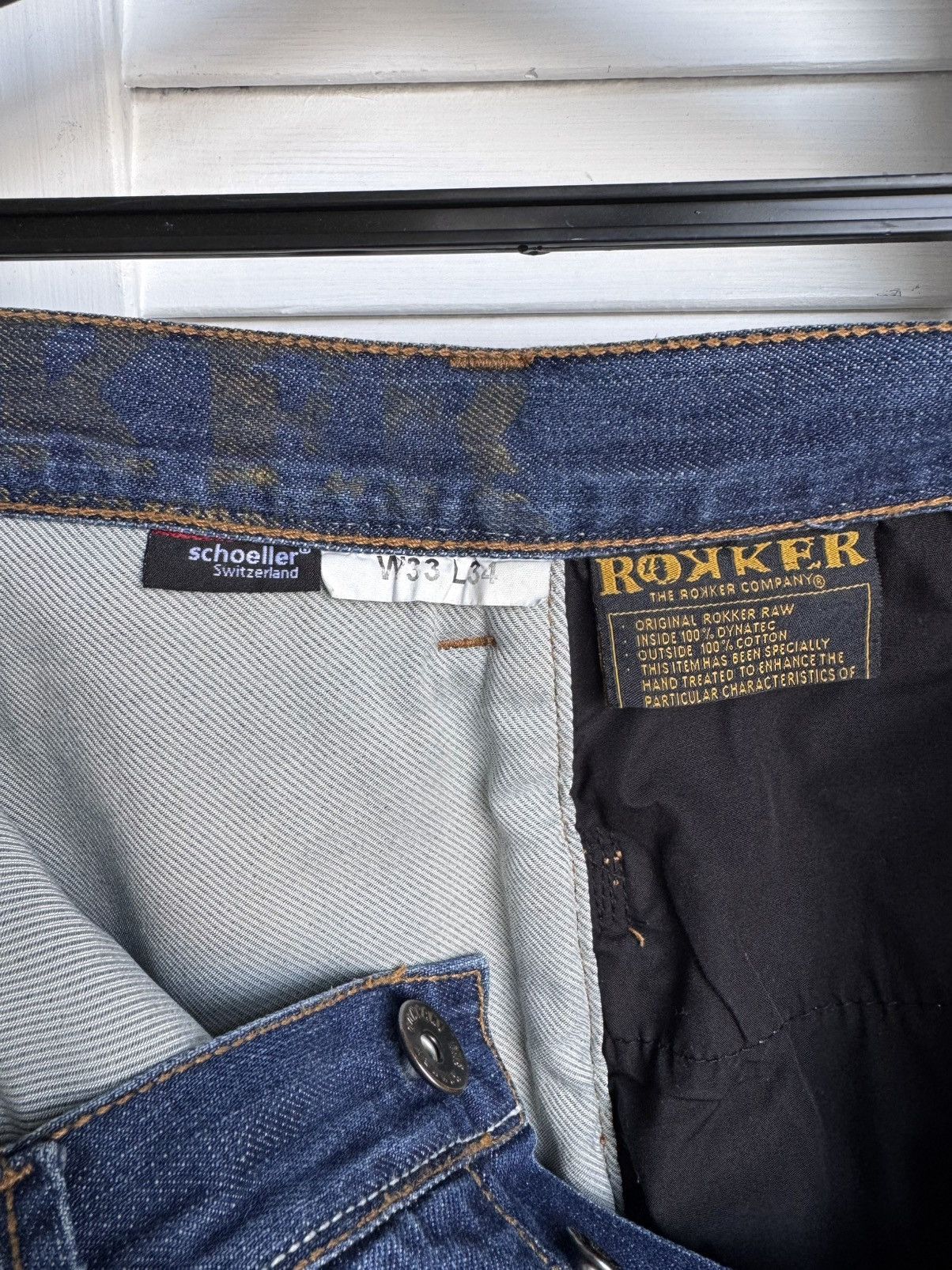 Vintage Rokker Revolution Waterproof Motorcycle Denim Jeans Pants Size US 33 - 13 Thumbnail