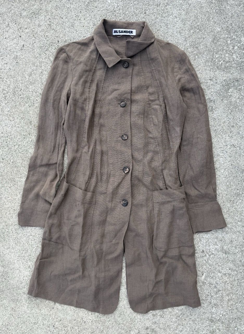 Jil Sander Jil Sander - Vintage Linen Shirt/Coat Size XS / US 0-2 / IT 36-38 - 1 Thumbnail