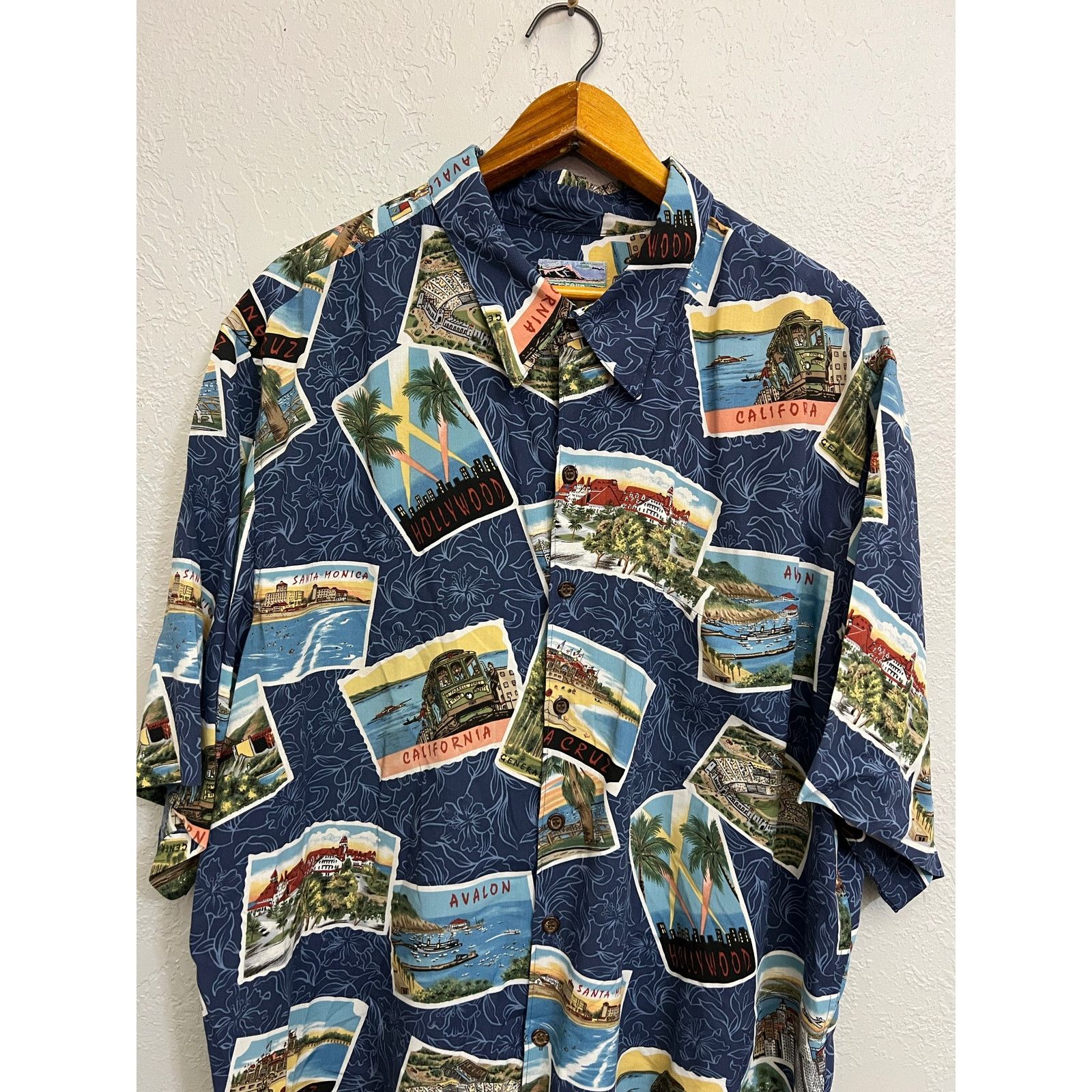 Reyn Spooner Reyn Spooner Hawaiian Shirt XXL California Postcard Aloha Size US XXL / EU 58 / 5 - 2 Thumbnail
