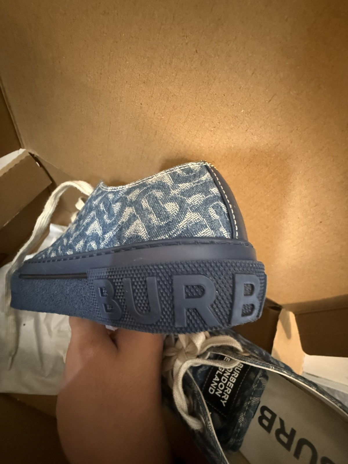 Burberry Burberry Monogram Denim Low Top Sneakers Size US 8 / IT 38 - 7 Thumbnail