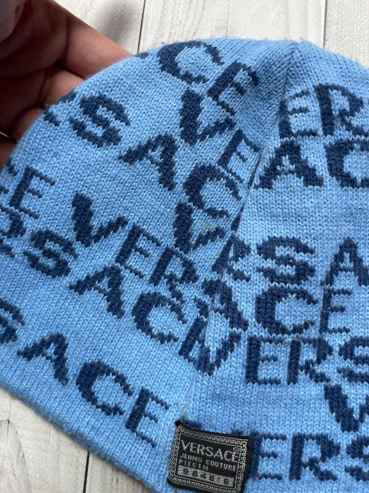 Vintage Vintage Versace hat blue monogram rare Y2K Size ONE SIZE - 2 Thumbnail