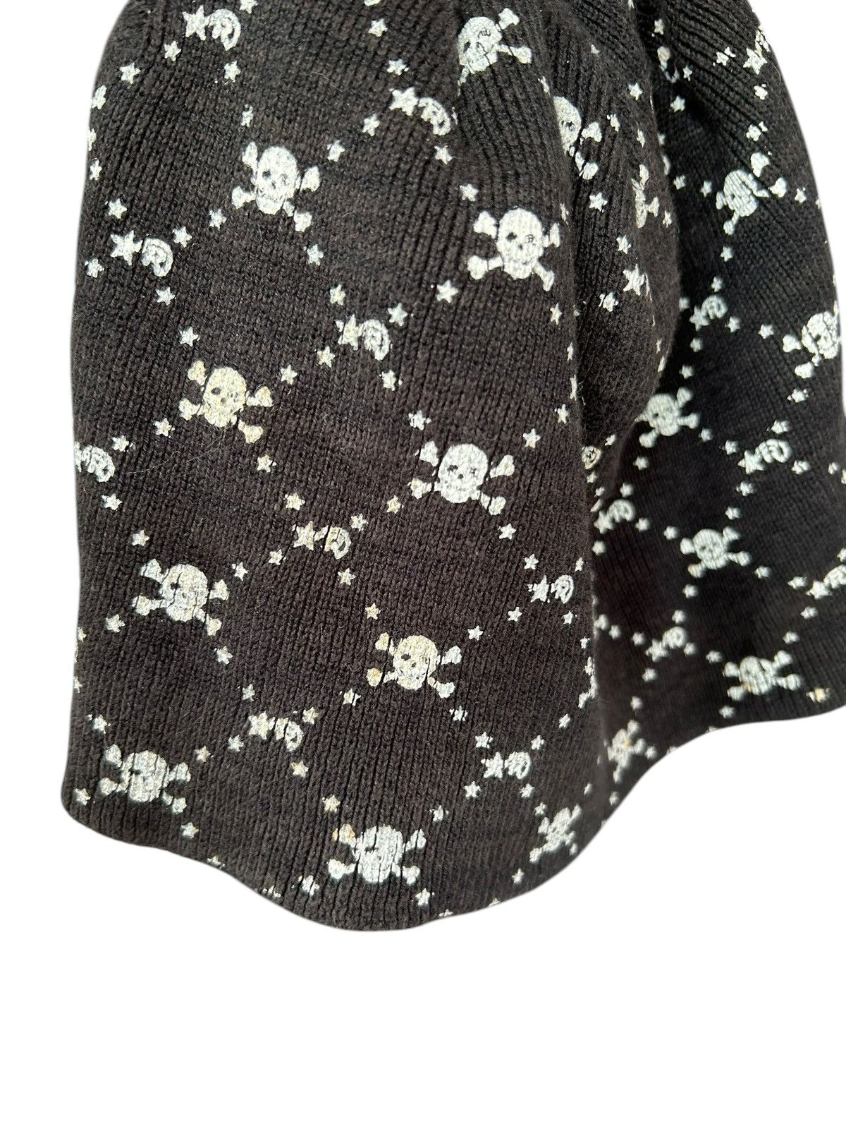 Japanese Brand Sunfaded Skull Japanese Punk Bondage Style Big Beanie Hats Size ONE SIZE - 8 Thumbnail