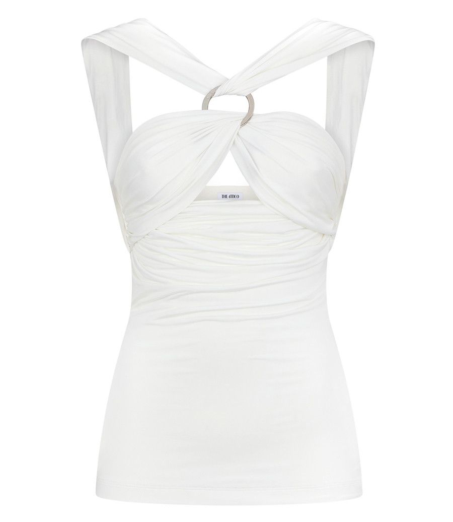 The Attico o1mle0426 Ginnie Tank Top in White Size M / US 6-8 / IT 42-44 - 1 Thumbnail