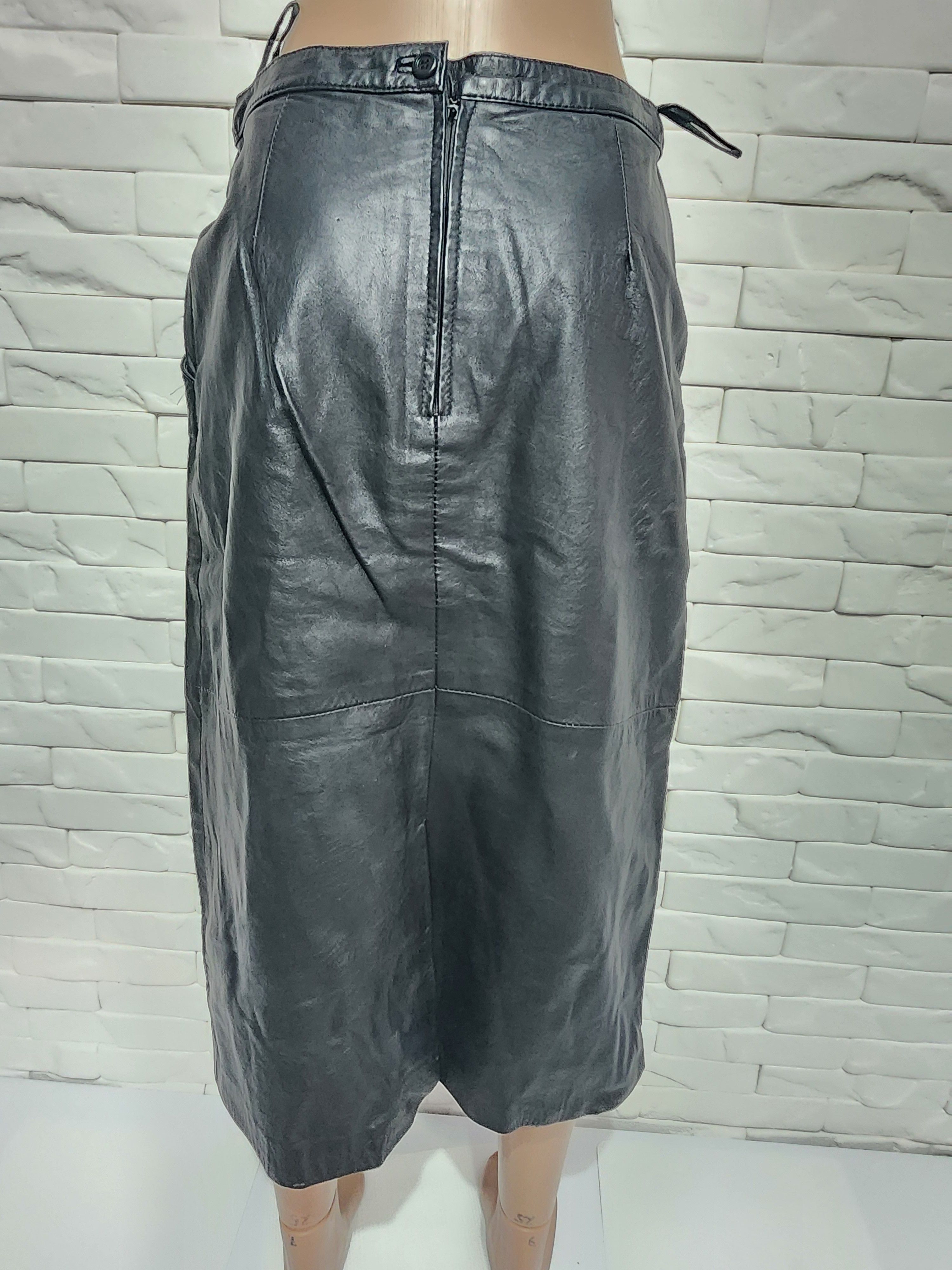 Other Black leather skirt. Size 28" / US 6 / IT 42 - 4 Thumbnail