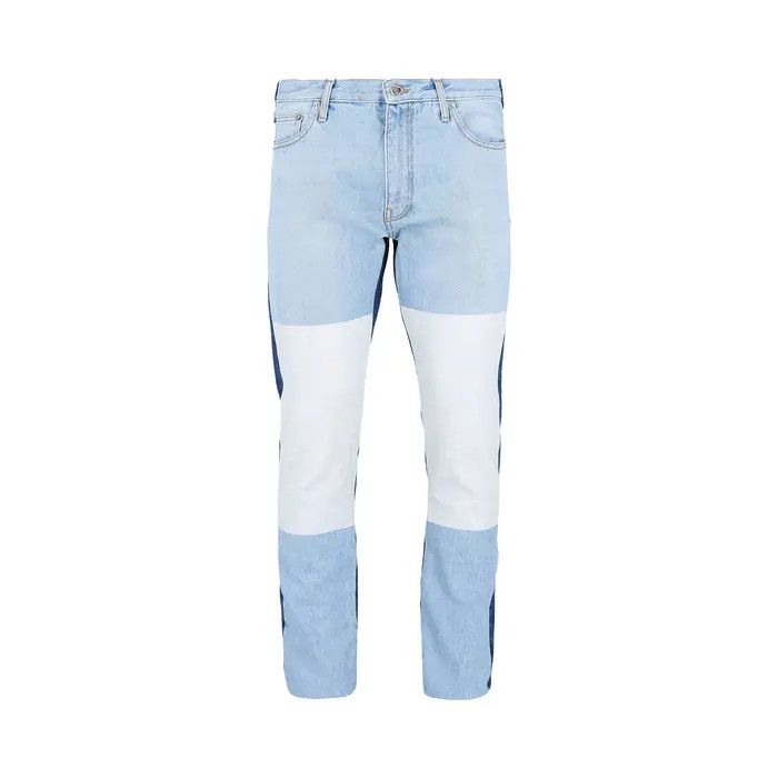 o1y0225 Denim Pant in Blue/White