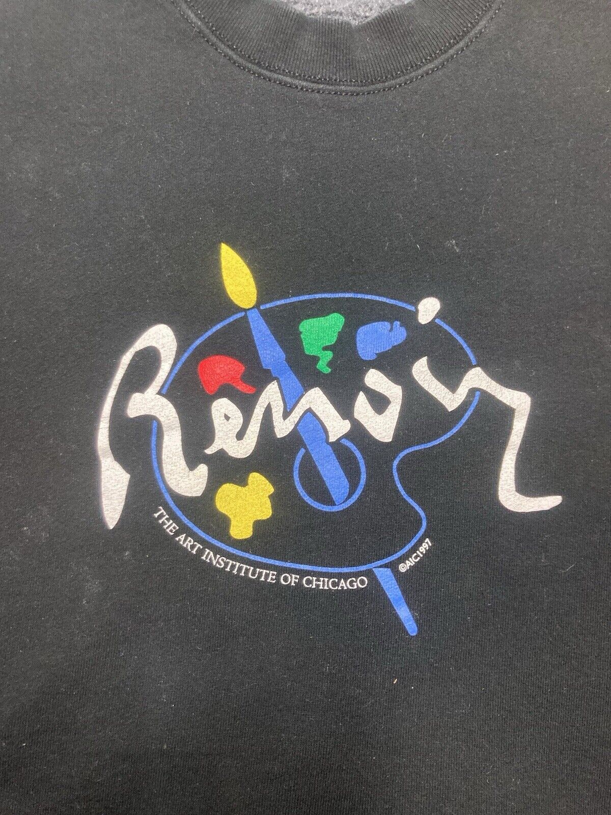 Fruit Of The Loom × Vintage Vtg 90s sweatshirt art institute of Chicago Renoir XL Size US XL / EU 56 / 4 - 2 Thumbnail