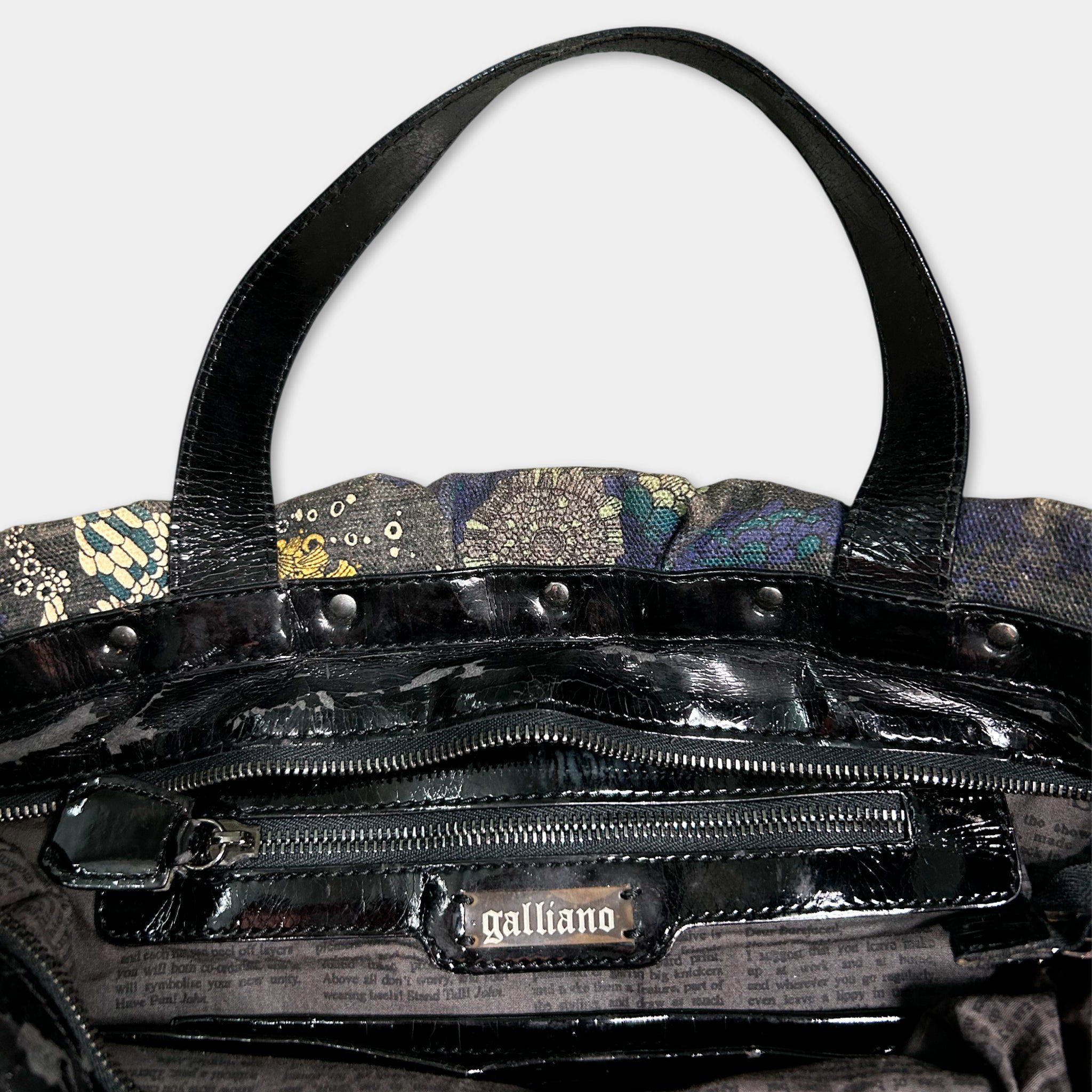 John Galliano Galliano Floral Pattern Brown Crossbody Bag Size ONE SIZE - 4 Thumbnail