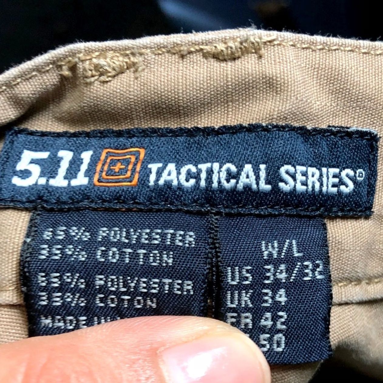 Vintage 5.11 Tactical Mens Pants Tan Utility Pockets Workwear Straight Leg 34x32 Size US 34 / EU 50 - 4 Thumbnail