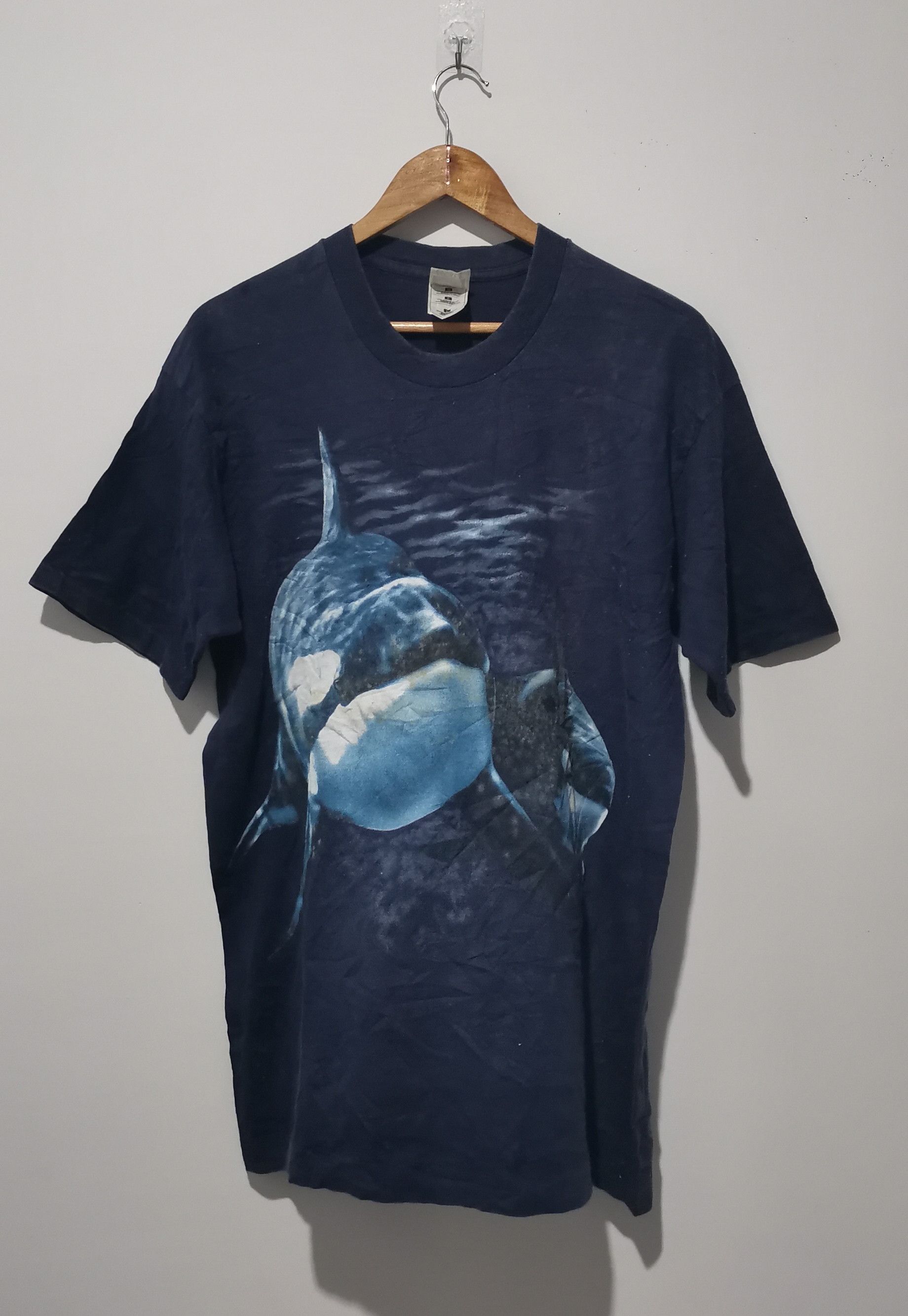 Vintage Vintage Orca Killer Whale Tee–Big Graphic Ocean Nature Shirt Size US L / EU 52-54 / 3 - 1 Thumbnail