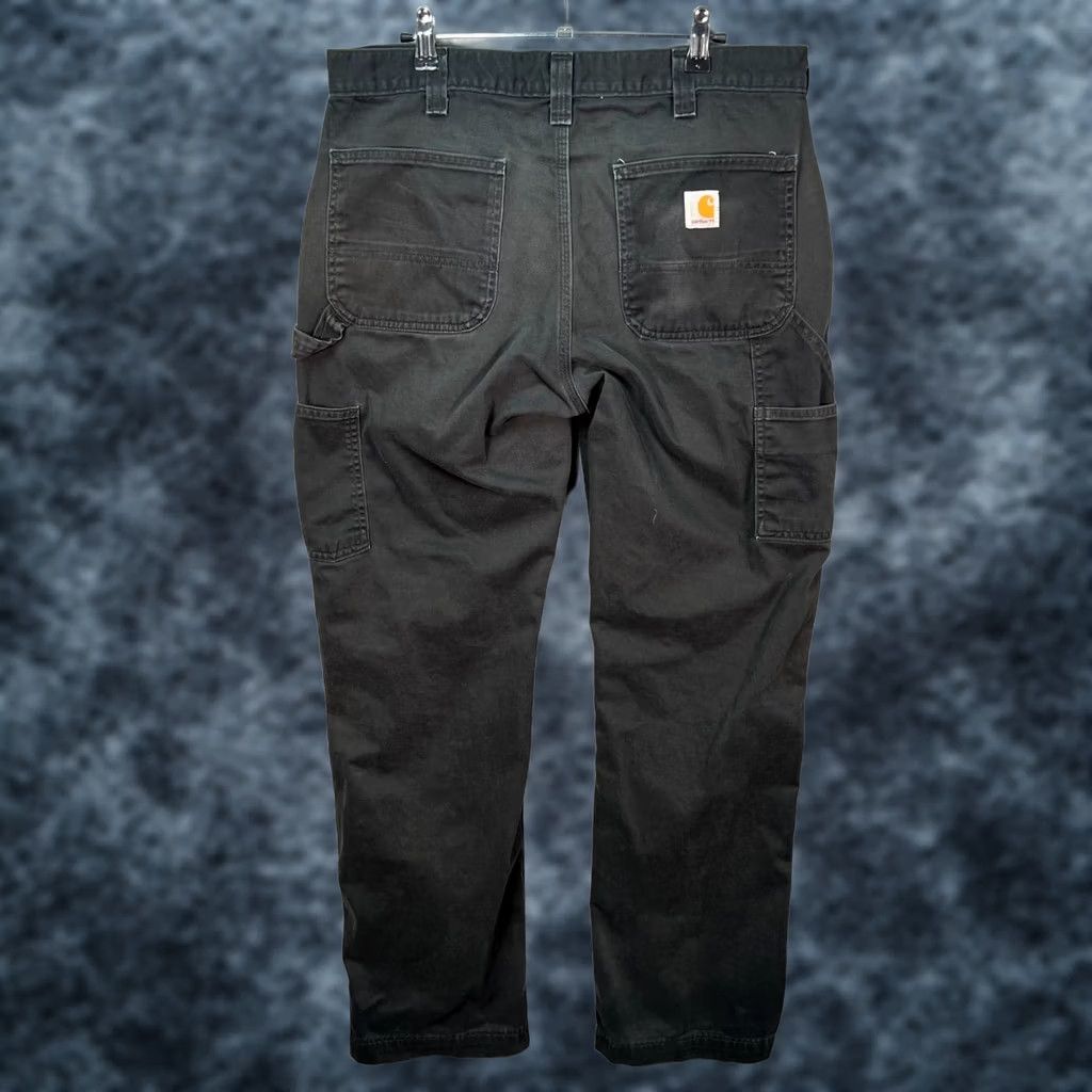 Carhartt Carhartt Mens Pants 34x30 Black Relaxed Fit Carpenter 100% Cotton Canvas Size US 34 / EU 50 - 1 Thumbnail