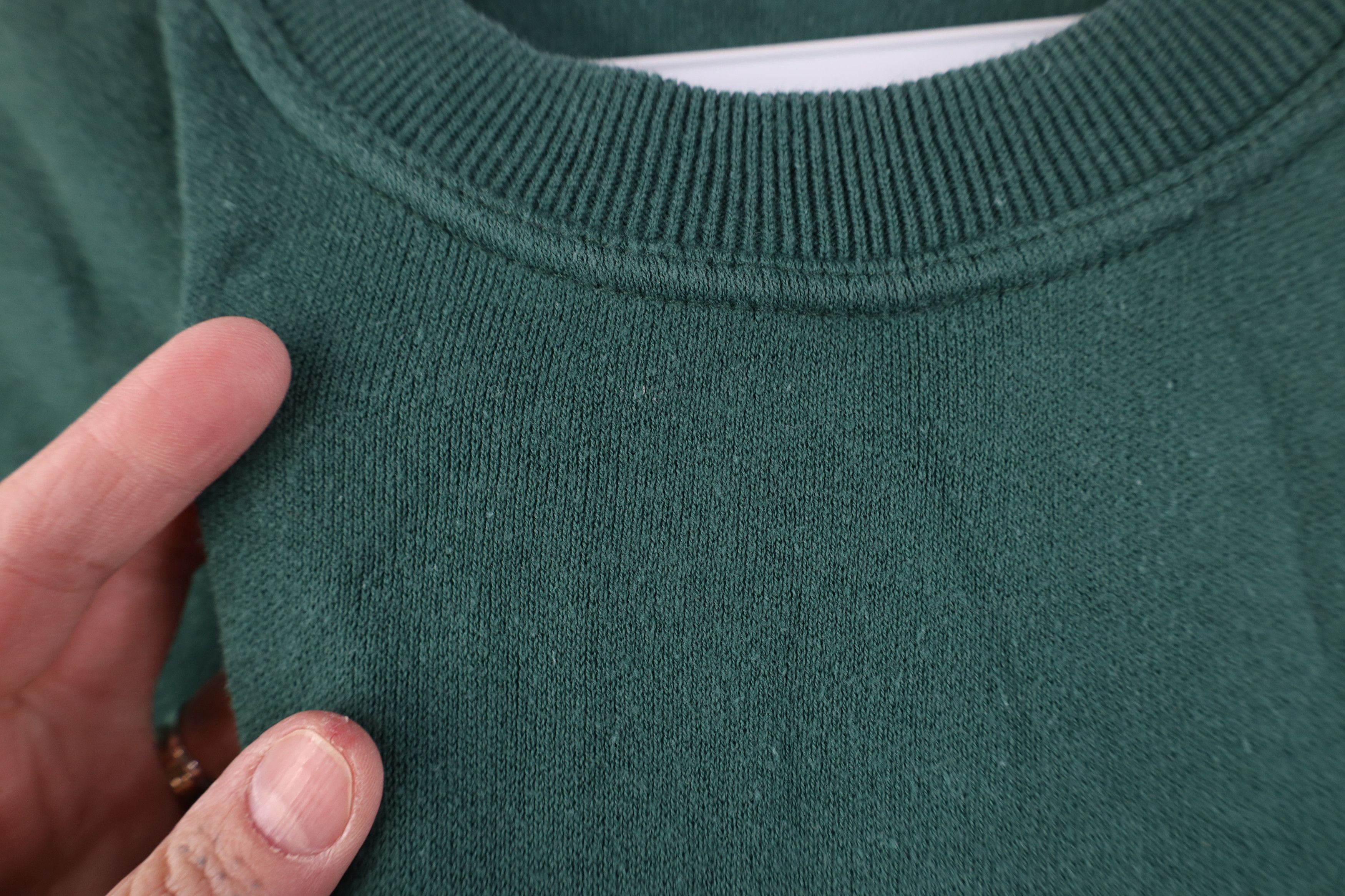 Vintage Vintage 90s Streetwear Ribbed Short Sleeve Sweater Green Size M / US 6-8 / IT 42-44 - 4 Thumbnail
