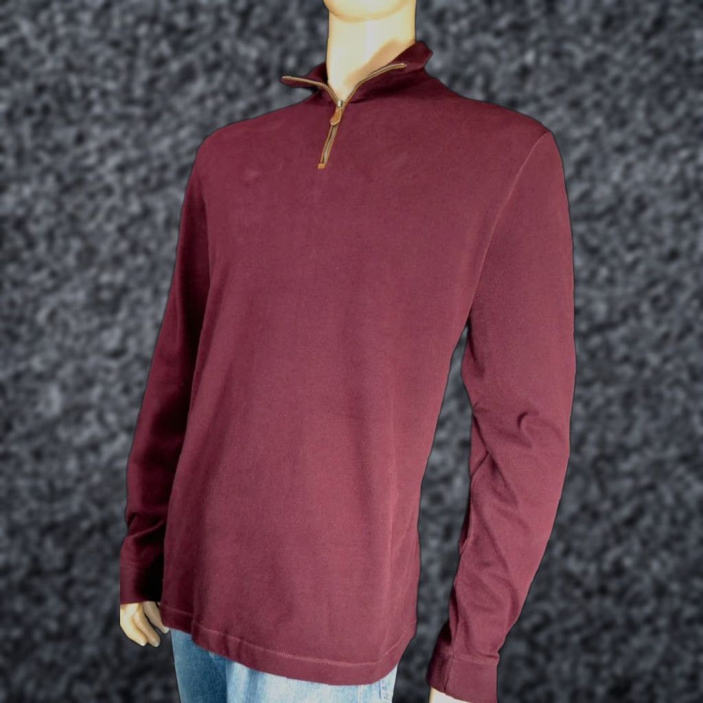 Polo Ralph Lauren Polo Ralph Lauren BURGUNDY 1/2 ZIP SWEATSHIRT NWT XL Shirt Mens Burgundy Reds 100% Cotton Solid Color 1/2 Zip Big & Tall Size US XL / EU 56 / 4 - 1 Preview