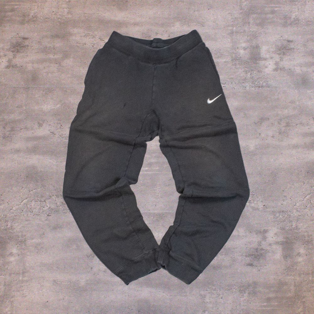 Nike Y2K 00's Nike Black Fleece Baggy Black Cuff Sweat Pant's Size US 30 / EU 46 - 1 Thumbnail