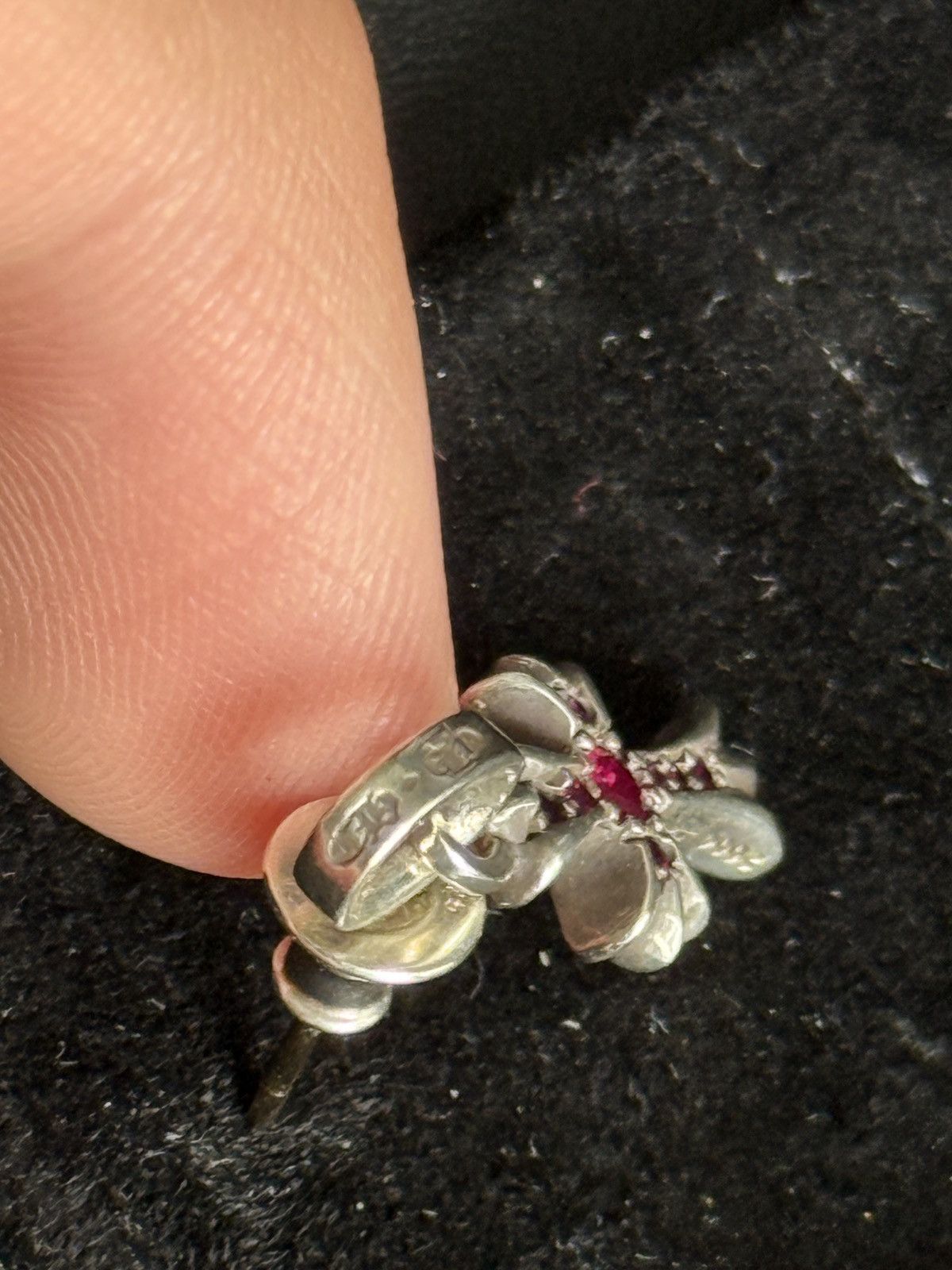Chrome Hearts Chrome Hearts Pave Factory Ruby Set Babyfat Earring Drop Size ONE SIZE - 11 Thumbnail