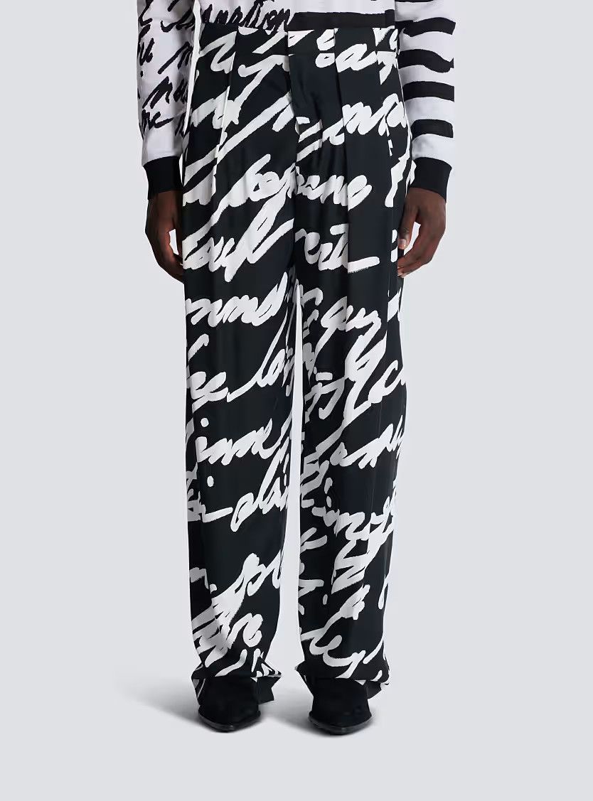 Balmain o1s1wg110126 Pleated Trousers in Black Size US 34 / EU 50 - 4 Thumbnail