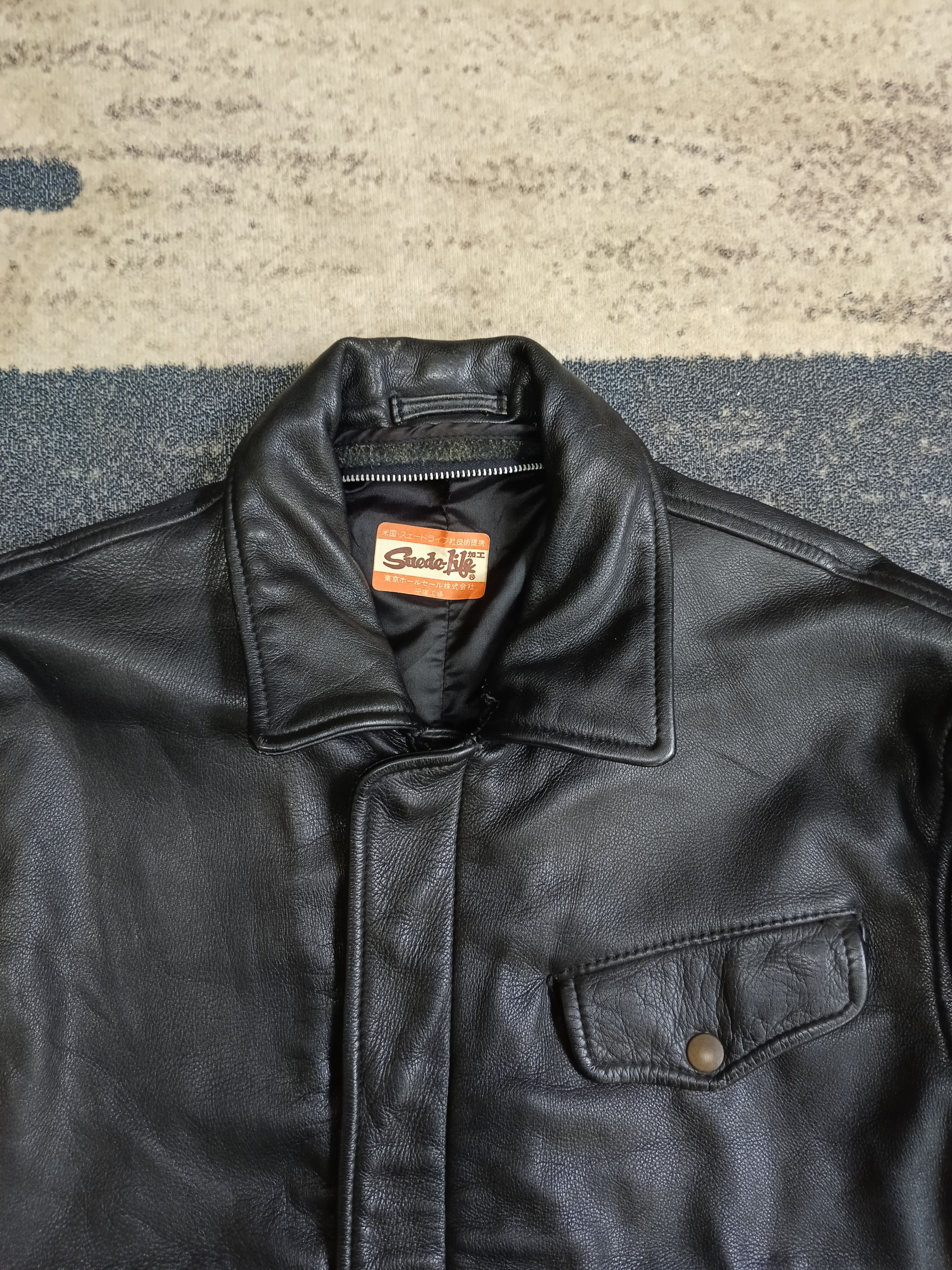 Vintage VINTAGE BAHRON RACING LEATHER WEAR JACKET Size US M / EU 48-50 / 2 - 6 Thumbnail