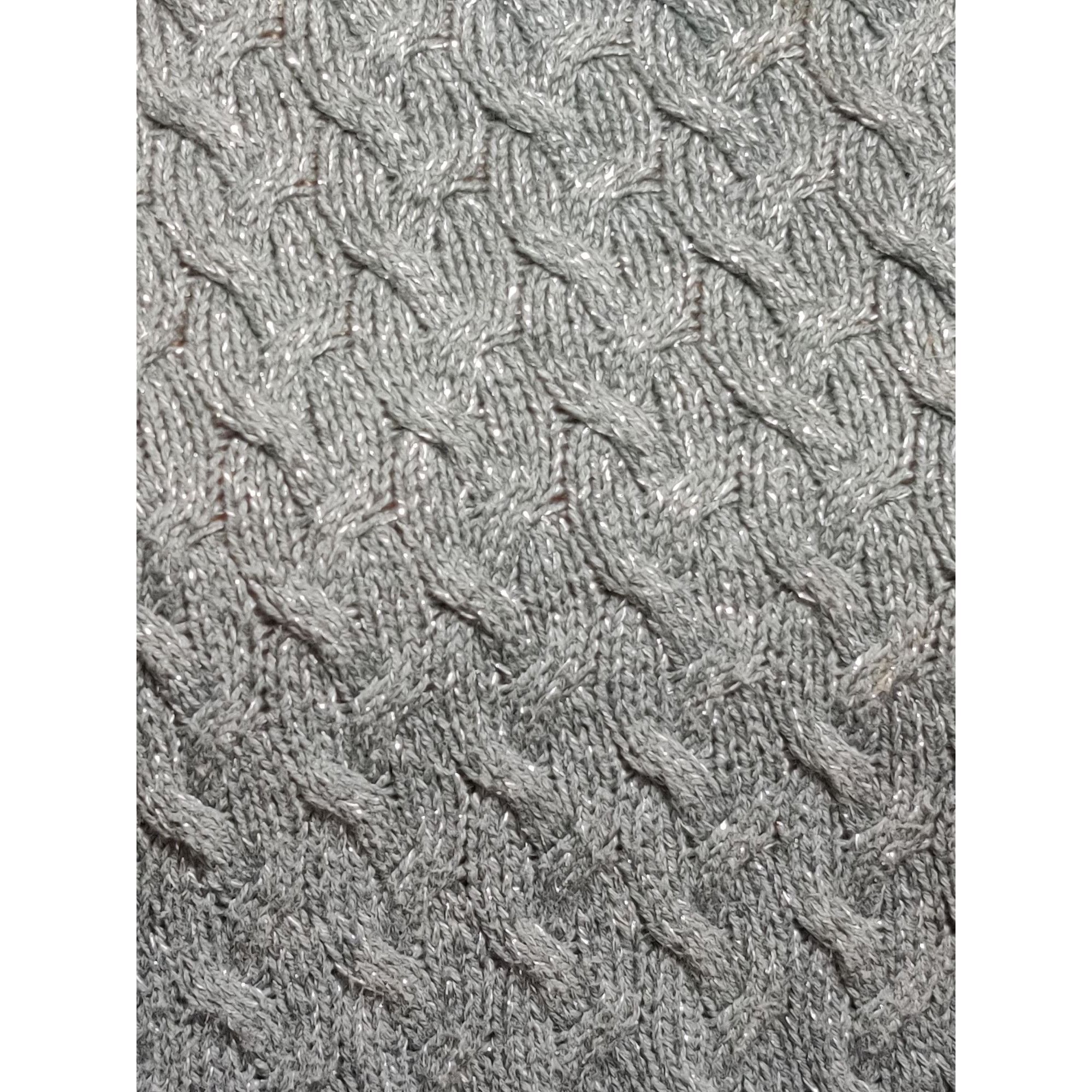 Croft & Barrow Croft & Barrow XL Womens Gray Sweater Metallic Knit Textured Size XL / US 12-14 / IT 48-50 - 6 Thumbnail