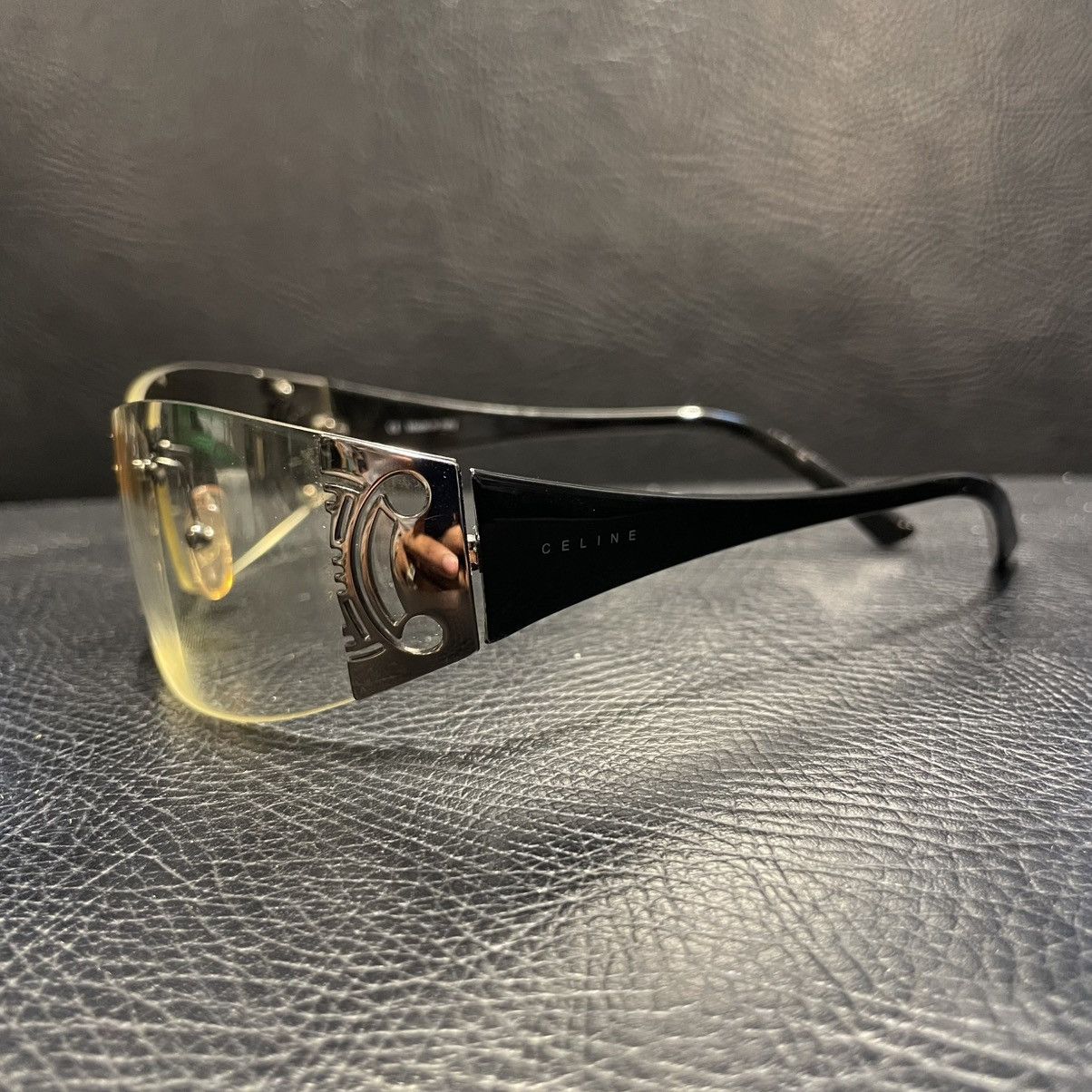 Celine Celine Sunglasses Triomphe Black Macadam Logo SC1214 Size ONE SIZE - 2 Thumbnail