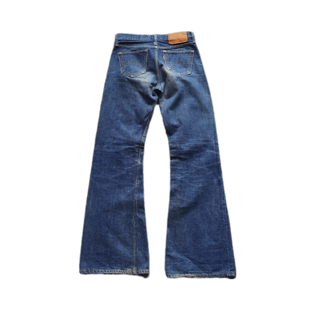 Edwin 🇺🇸 Vintage 80s Crazy Super Flared Sick Denim Pants Size US 28 / EU 44 - 2 Thumbnail