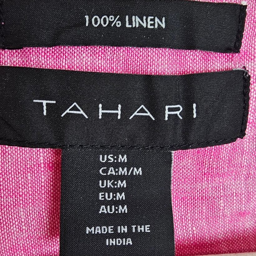 Elie Tahari Tahari Womens Linen Tunic Sz M Lagenlook Resortwear Coastal Size M / US 6-8 / IT 42-44 - 6 Thumbnail