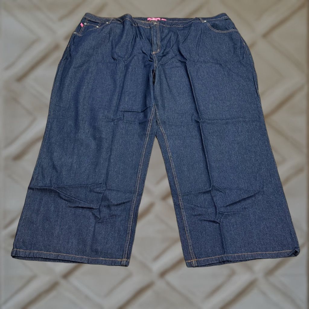 Vintage Woman Within Jeans Denim Straight 40W Plus Womens Blue High Rise 30.5in Inseam Size 27" / US 4 / IT 40 - 1 Thumbnail