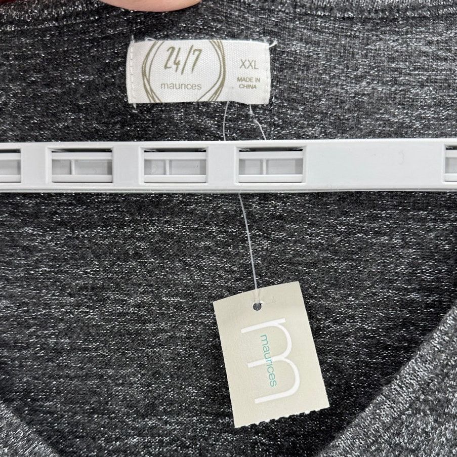 Other Maurices 24/7 long-sleeve V-neck twist top heathered sz xxl Size XXL / US 16-18 / IT 52-54 - 3 Thumbnail