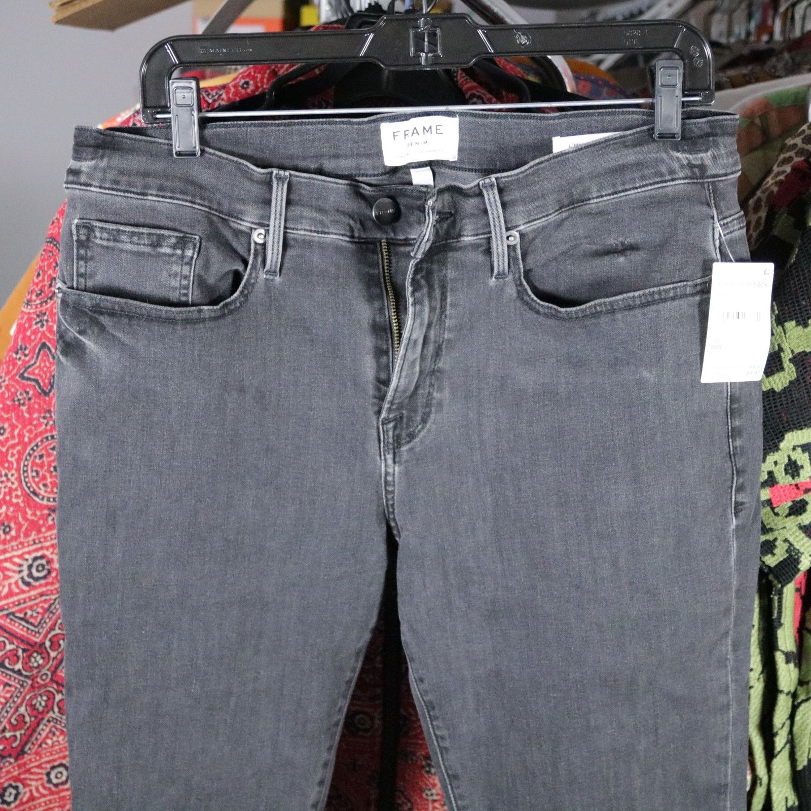 Frame Frame Denim L'Homme Skinny Tierra Black Gray Jeans 33 Size US 33 - 2 Thumbnail