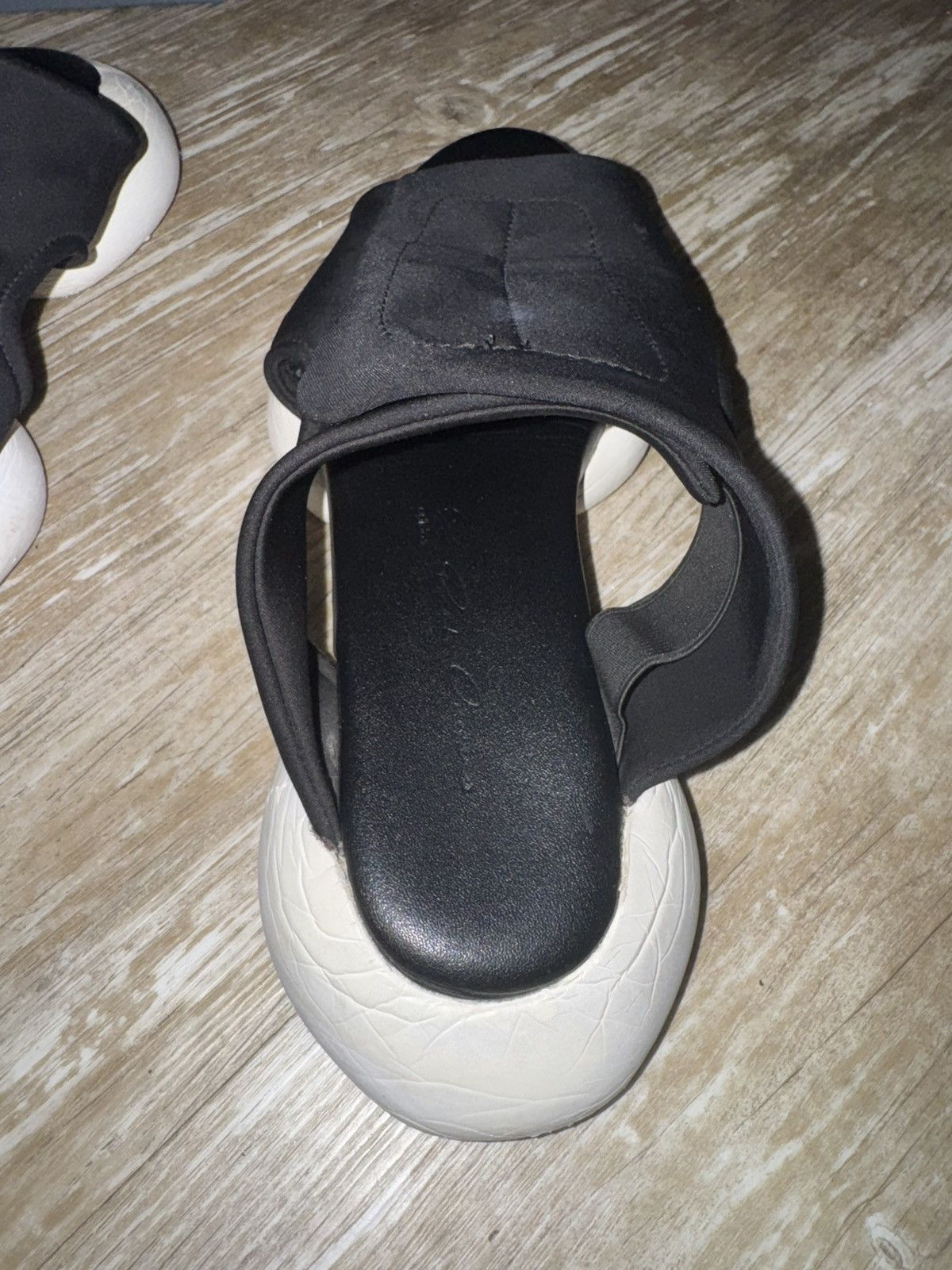 Rick Owens Rick Owen Slides 10 Black White Cargo Sandals Size US 10 / EU 43 - 3 Thumbnail