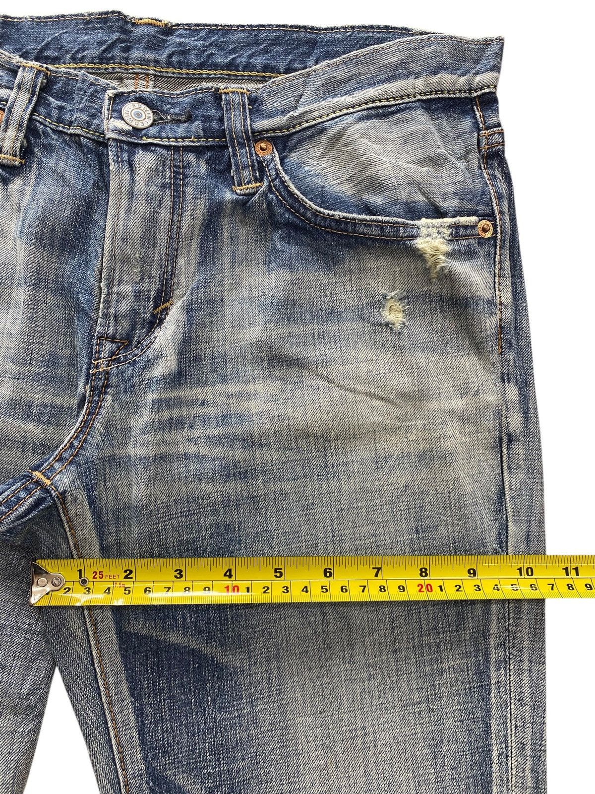 Edwin Edwin Faded Wash Ripped Style Straight Leg Jeana Size US 32 / EU 48 - 7 Thumbnail