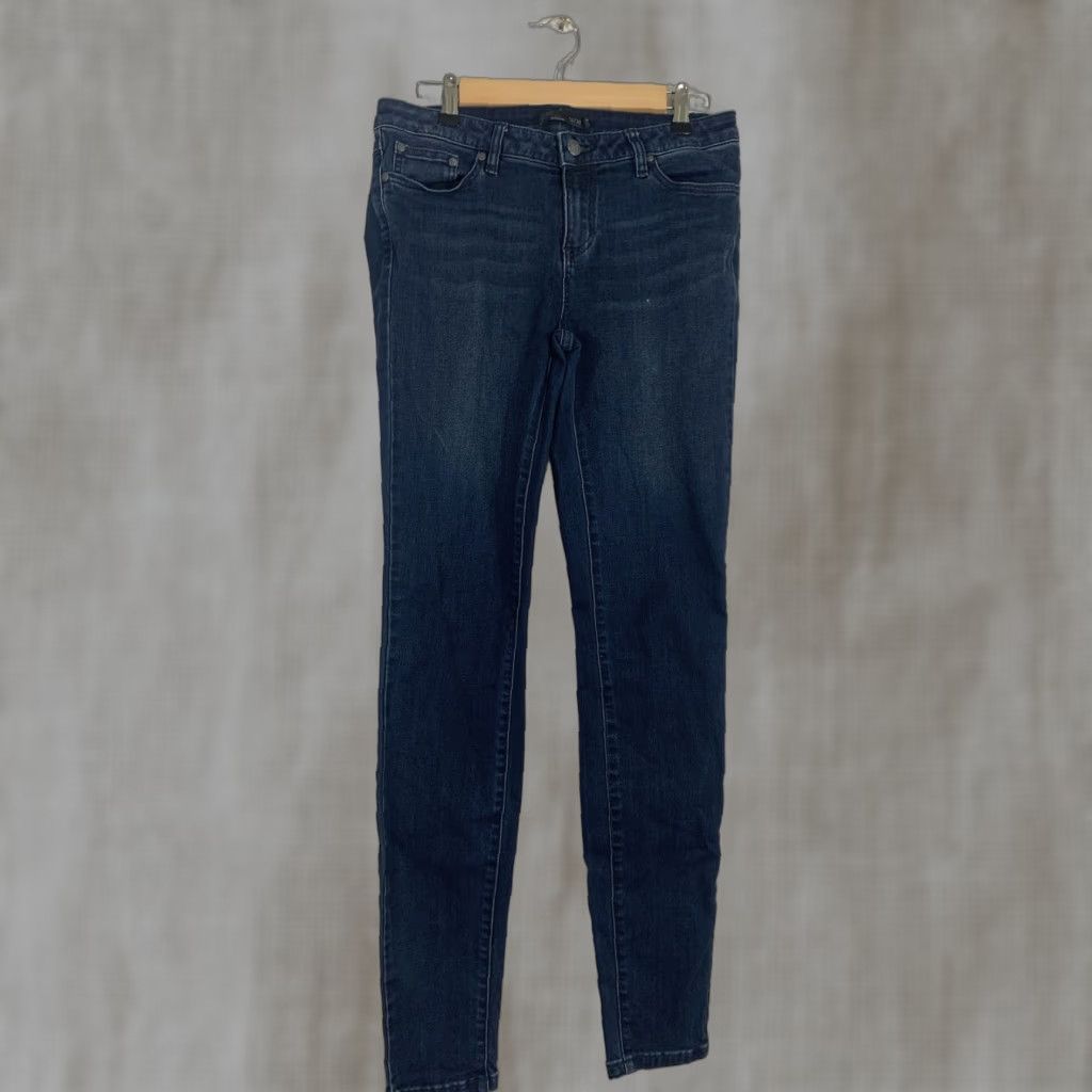 Prana VINTAGE Prana Jeans London Skinny Regular Mid Rise Dark Indigo Blue Denim 10 Womens Boys Girls? Size 32" / US 10 / IT 46 - 1 Thumbnail