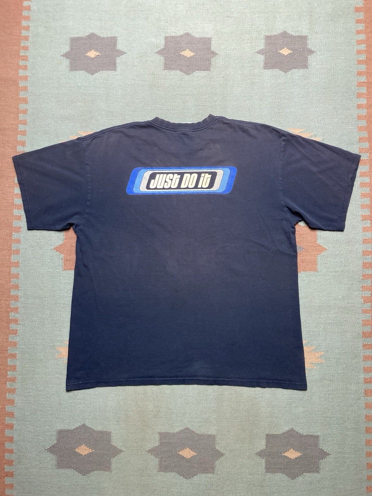 Vintage graphic t shirt Nike swoosh check logo just do it faded XL Size US XL / EU 56 / 4 - 6 Thumbnail
