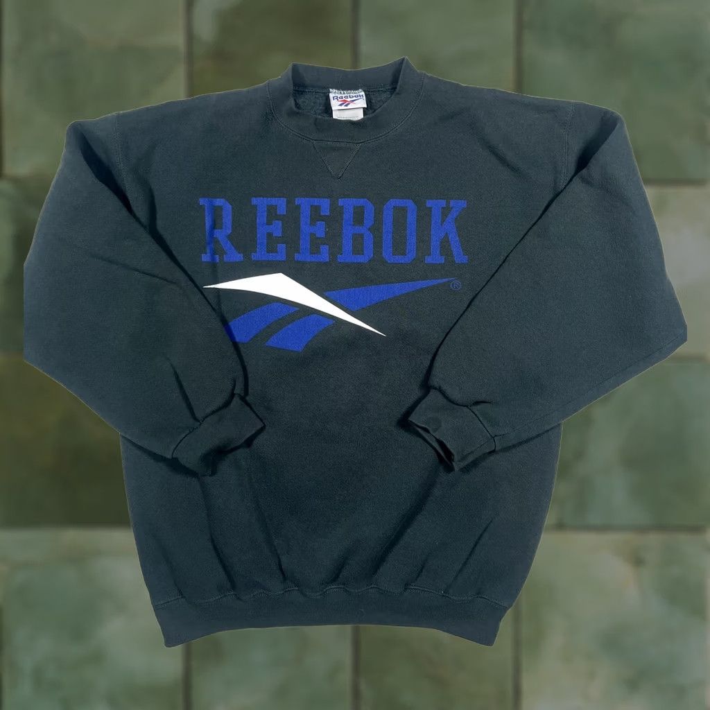 Reebok VINTAGE Reebok Sweatshirt Mens Large Green Fleece Crewneck Big Logo USA 90s Size US L / EU 52-54 / 3 - 1 Thumbnail