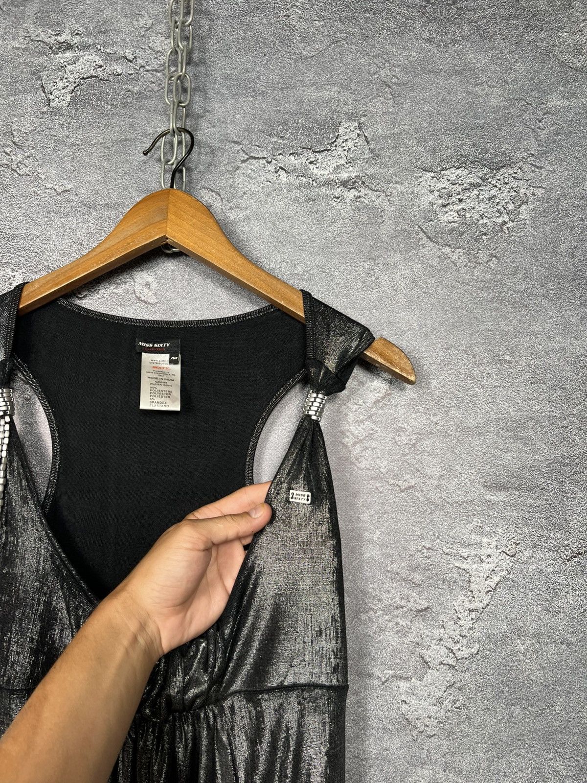 Miss Sixty Miss Sixty Y2K Vintage Shimmery Metallic Sleeveless Dress Size M / US 6-8 / IT 42-44 - 13 Thumbnail